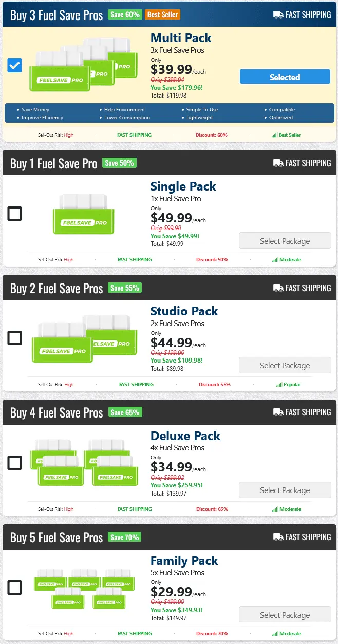 Fuel Save Pro Price
